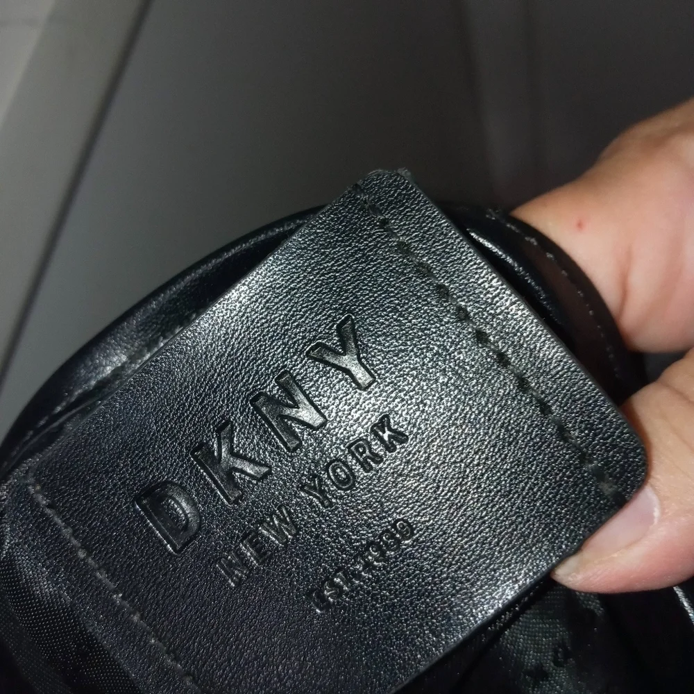 DKNY RAISED RAINBOW LETTER HEAVYWEIGHT DRAWSTRING BACPACK W MULTIPLE POCKETS